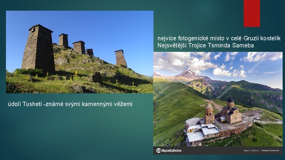 nejvíce fotogenické místo v celé Gruzii kostelík Nejsvětější Trojice Tsminda Sameba údolí Tusheti -známé