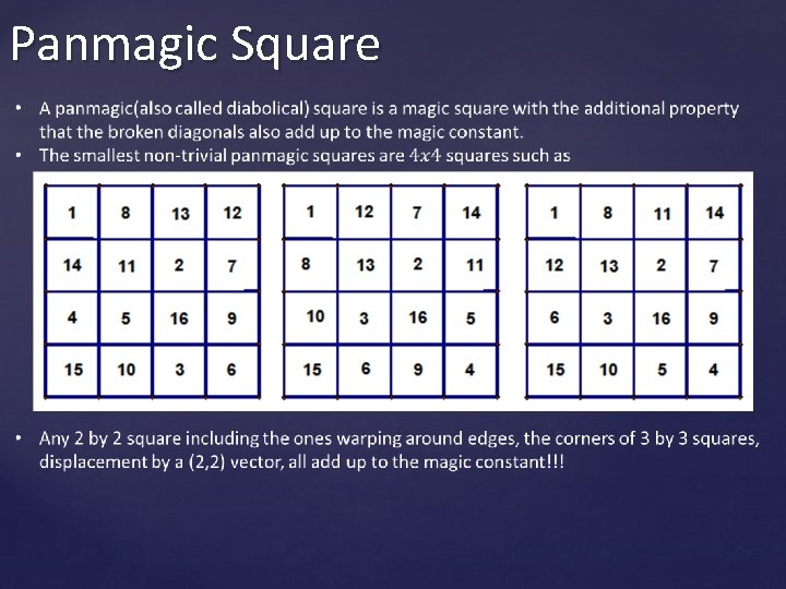 Panmagic Square 