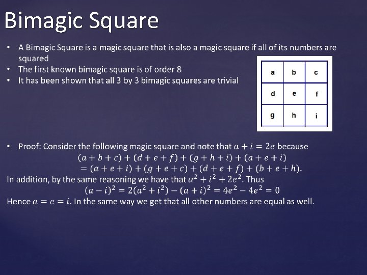 Bimagic Square 
