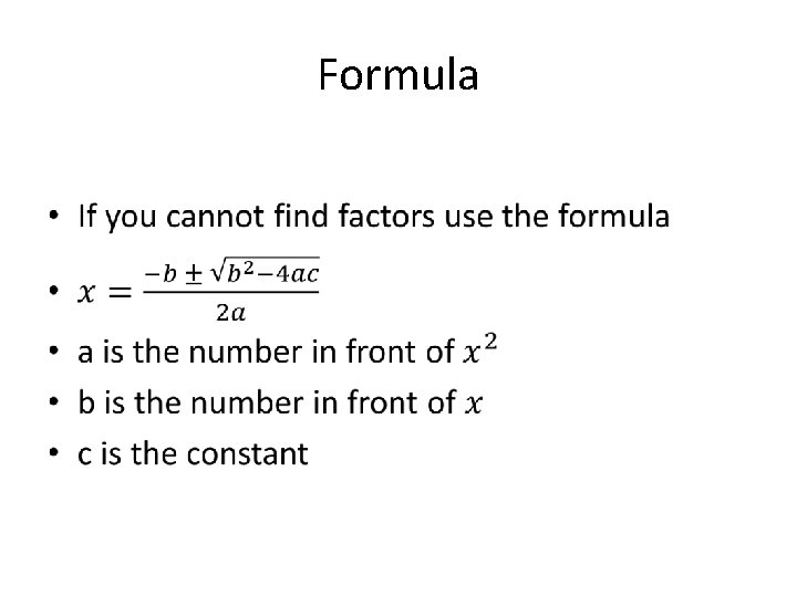 Formula • 