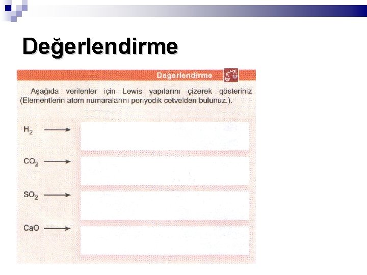 Değerlendirme 