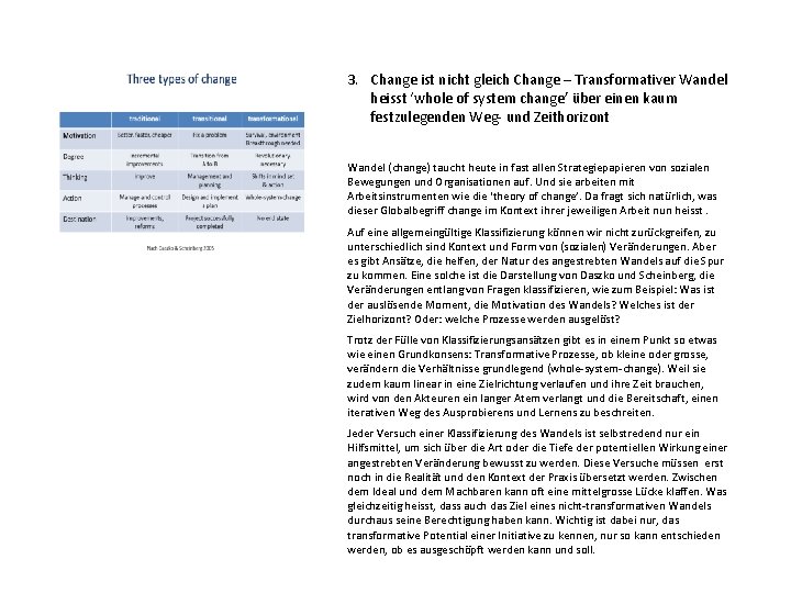 3. Change ist nicht gleich Change – Transformativer Wandel heisst ‘whole of system change’