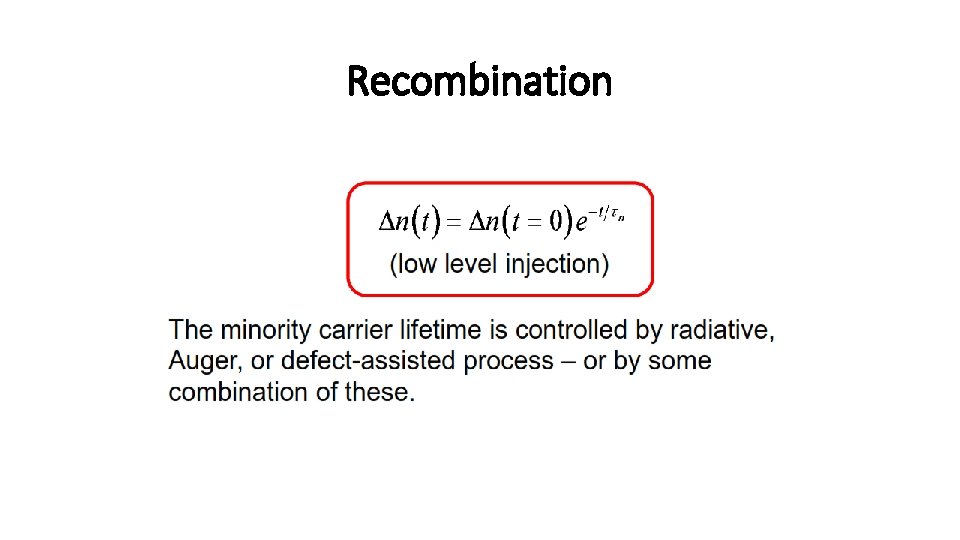 Recombination 