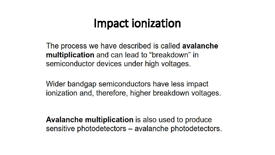 Impact ionization 