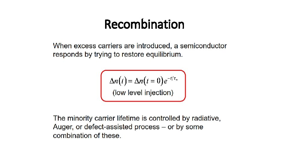 Recombination 