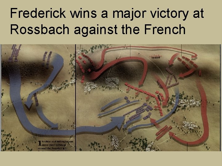 Frederick wins a major victory at Rossbach against the French 