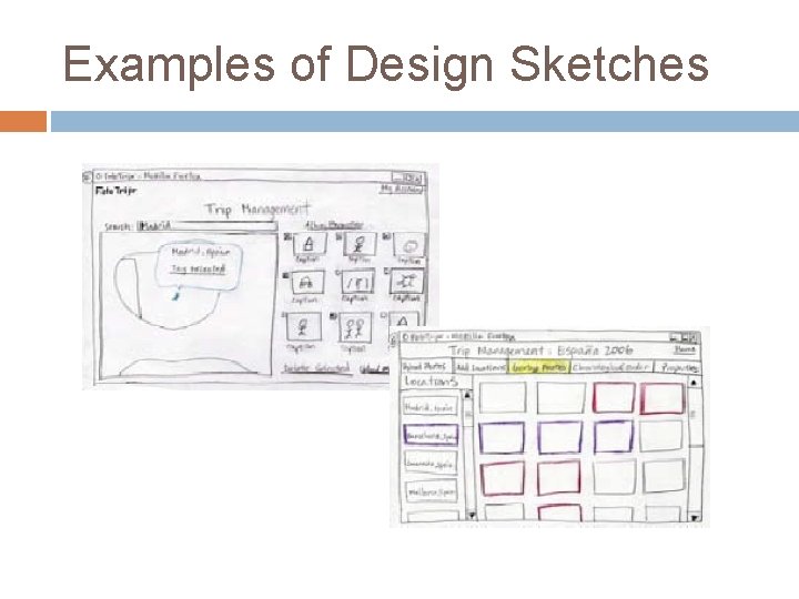 Examples of Design Sketches 