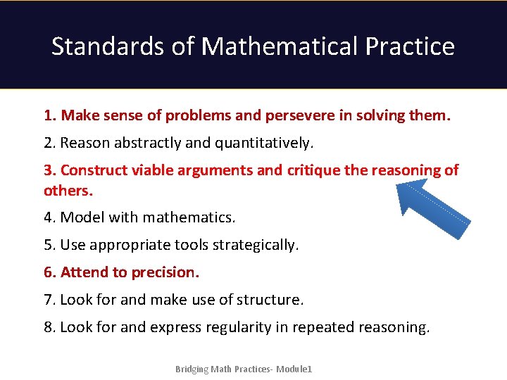 Standards of Mathematical Practice 1. Make sense of problems and persevere in solving them.