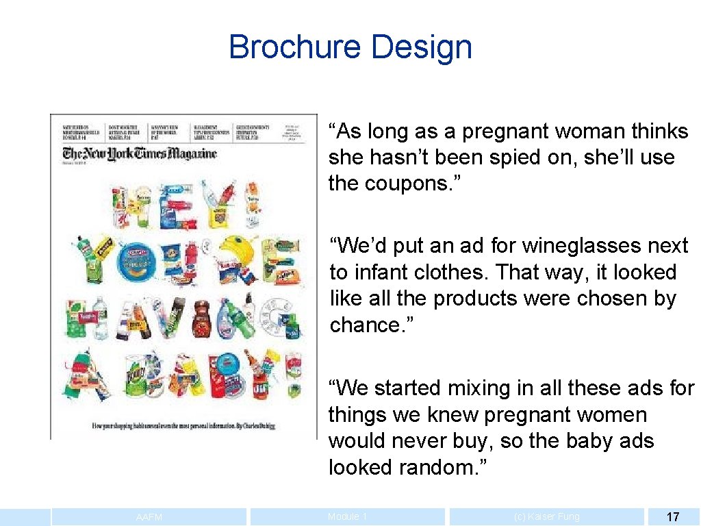 Brochure Design “As long as a pregnant woman thinks she hasn’t been spied on,