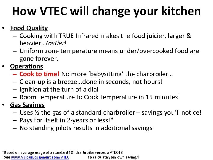 How VTEC will change your kitchen • Food Quality – Cooking with TRUE Infrared