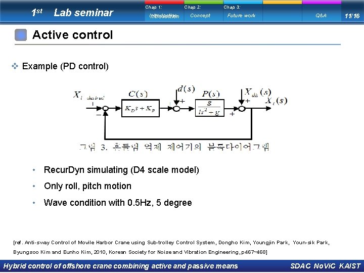 1 st Lab seminar Chap 1: Introduction Chap 2: Concept Chap 3: Future work