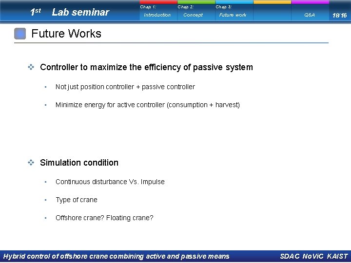 1 st Lab seminar Chap 1: Introduction Chap 2: Concept Chap 3: Future work