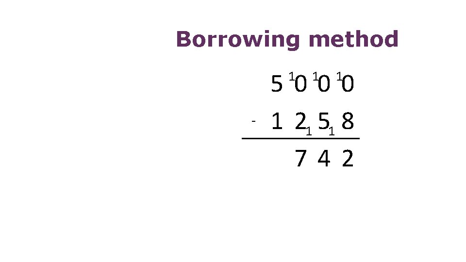 Borrowing method 5000 1 21 51 8 742 1 - 1 1 