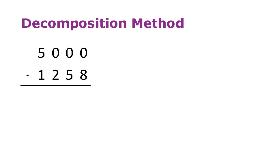 Decomposition Method - 5000 1258 