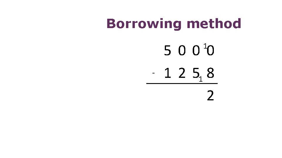Borrowing method 5000 1 2 51 8 2 1 - 