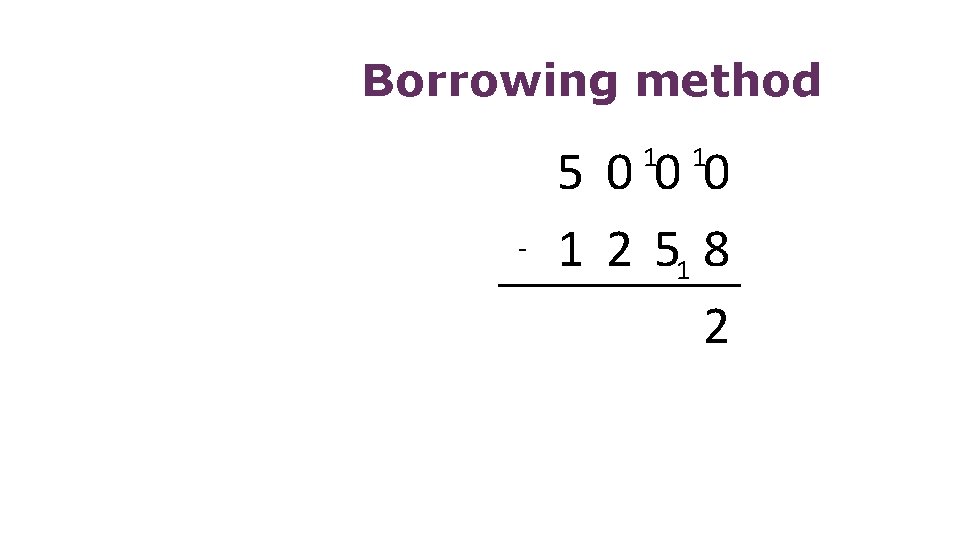 Borrowing method 5000 1 2 51 8 2 1 - 1 