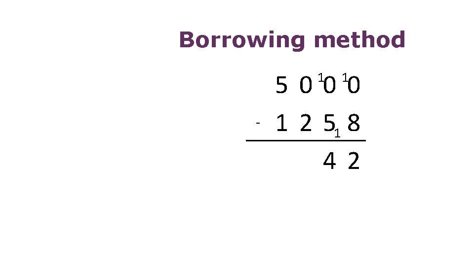 Borrowing method 5000 1 2 51 8 42 1 - 1 