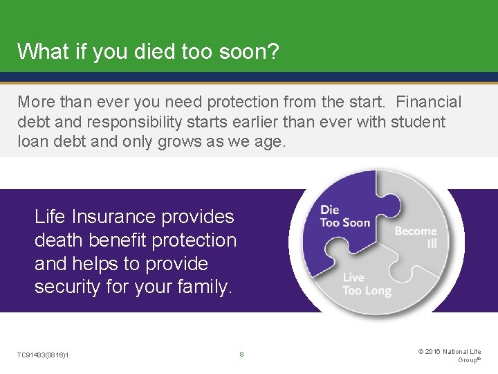 What if you died too soon? More than ever you need protection from the