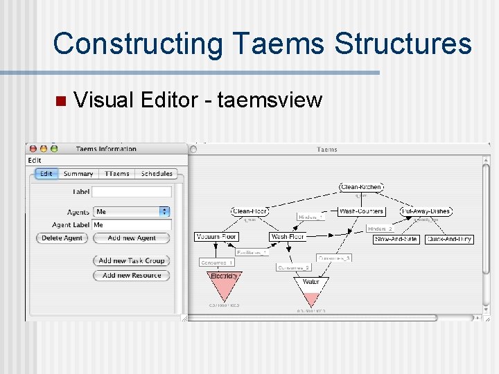 Constructing Taems Structures n Visual Editor - taemsview 