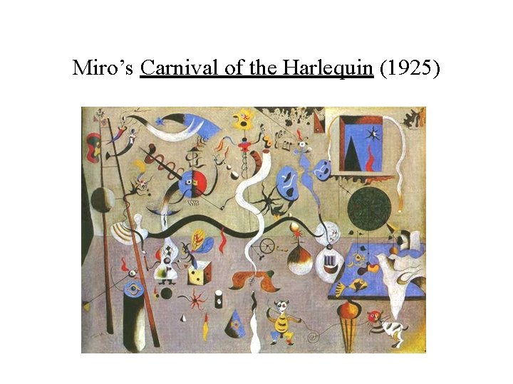 Miro’s Carnival of the Harlequin (1925) 