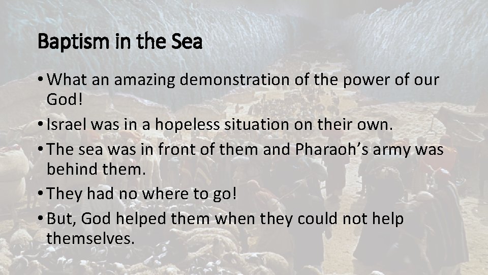 Baptism in the Sea • What an amazing demonstration of the power of our