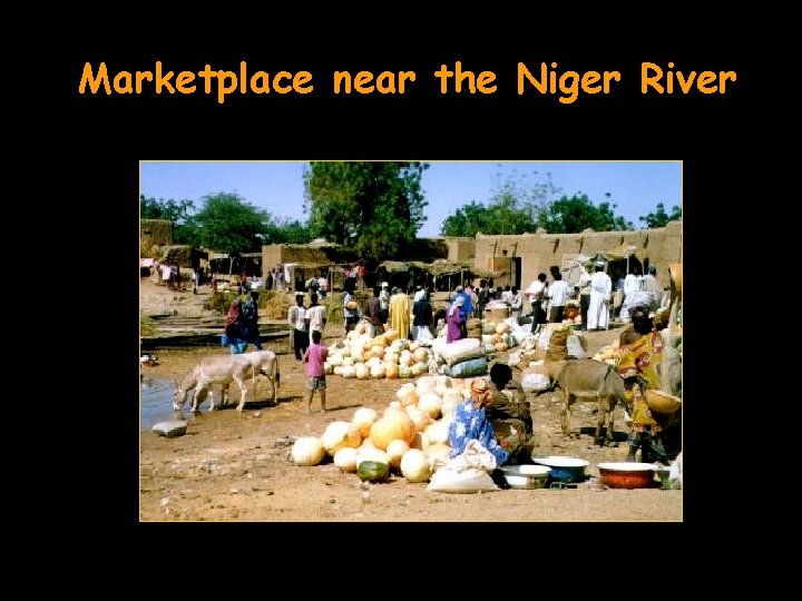 Marketplace near the Niger River 