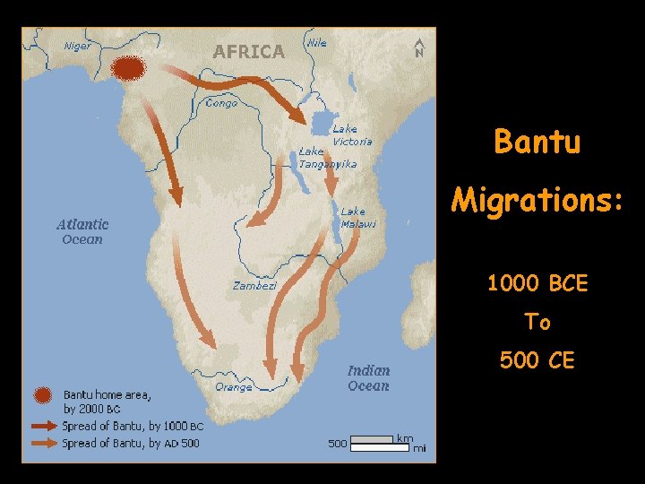 Bantu Migrations: 1000 BCE To 500 CE 