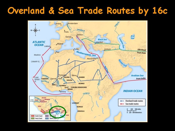 Overland & Sea Trade Routes by 16 c 