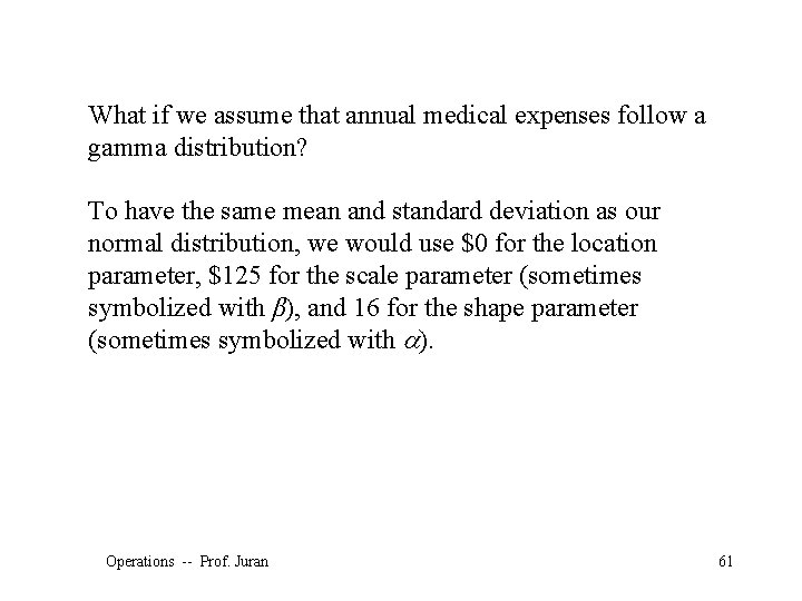 What if we assume that annual medical expenses follow a gamma distribution? To have