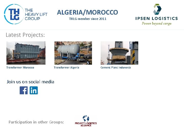 ALGERIA/MOROCCO THLG member since 2011 Transformer Morocco Transformer Algeria Join us on social media