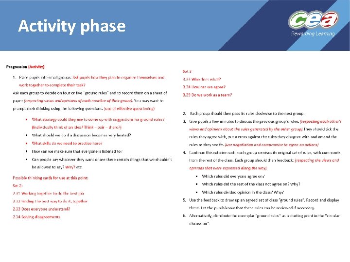 Activity phase 