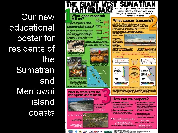 Our new educational poster for residents of the Sumatran and Mentawai island coasts 
