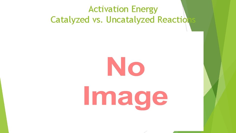 Activation Energy Catalyzed vs. Uncatalyzed Reactions 