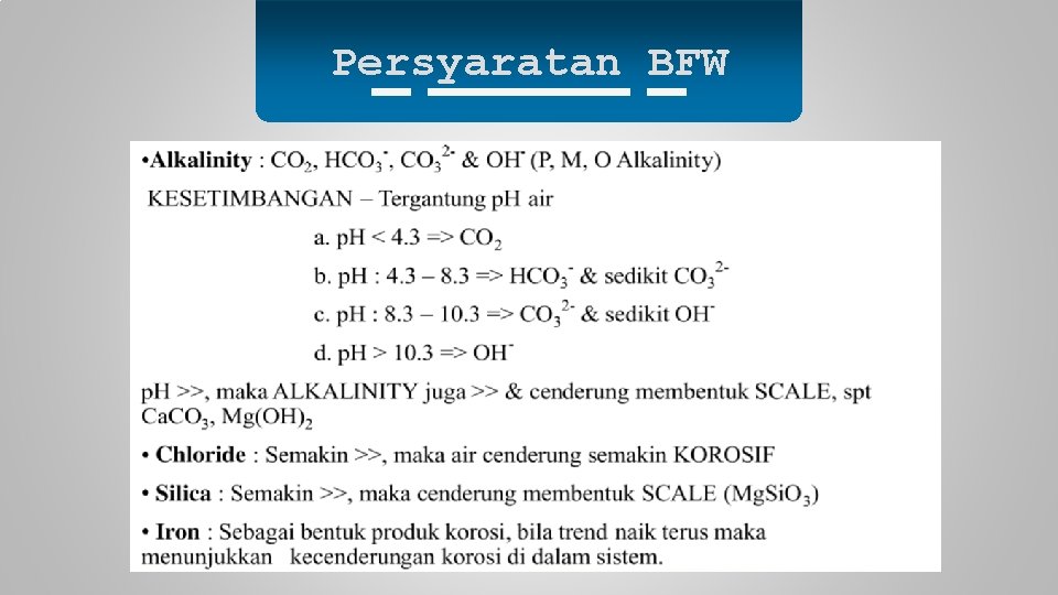 Persyaratan BFW 
