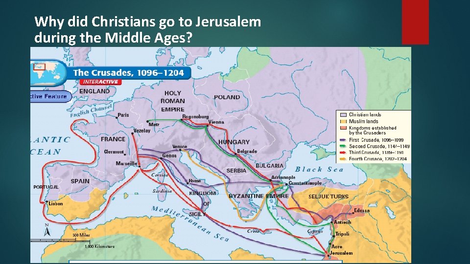 Why did Christians go to Jerusalem during the Middle Ages? 