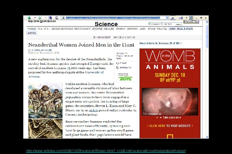 http: //www. nytimes. com/2006/12/05/science/05 nean. html? _r=2&1 ref=science&1 oref=slogin&oref=slogin 