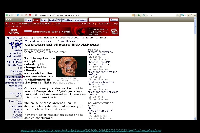 www. washingtonpost. com/wp-dyn/content/article/2007/09/12/AR 2007091202323. html? hpid=moreheadlines 