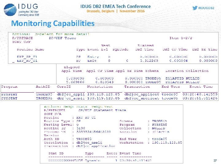 Monitoring Capabilities 37 