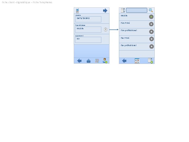 Fiche client –Signalétique – Fiche Telephones Numéro 0475/352902 Type téléphone Mobile Appartient à Mr