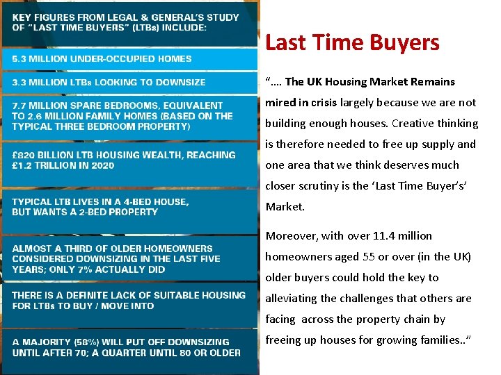 Last Time Buyers “…. The UK Housing Market Remains mired in crisis largely because