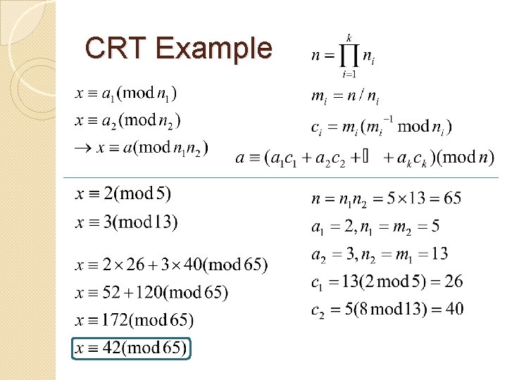 CRT Example 
