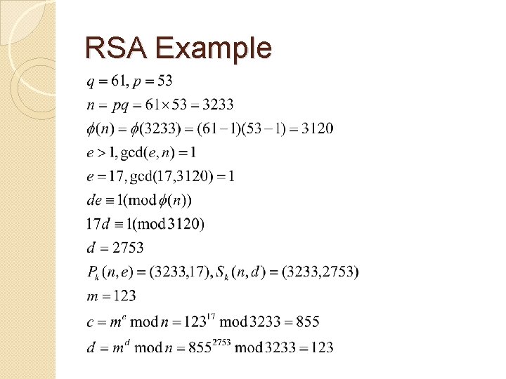 RSA Example 