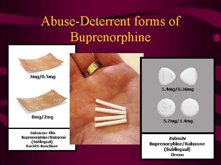Abuse-Deterrent forms of Buprenorphine 