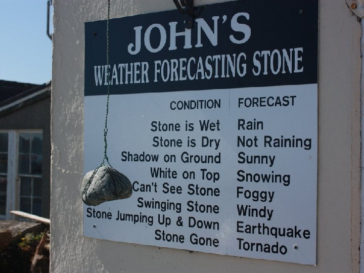 John’s Forecasting Stone 