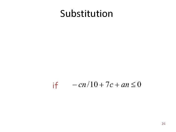 Substitution if 24 