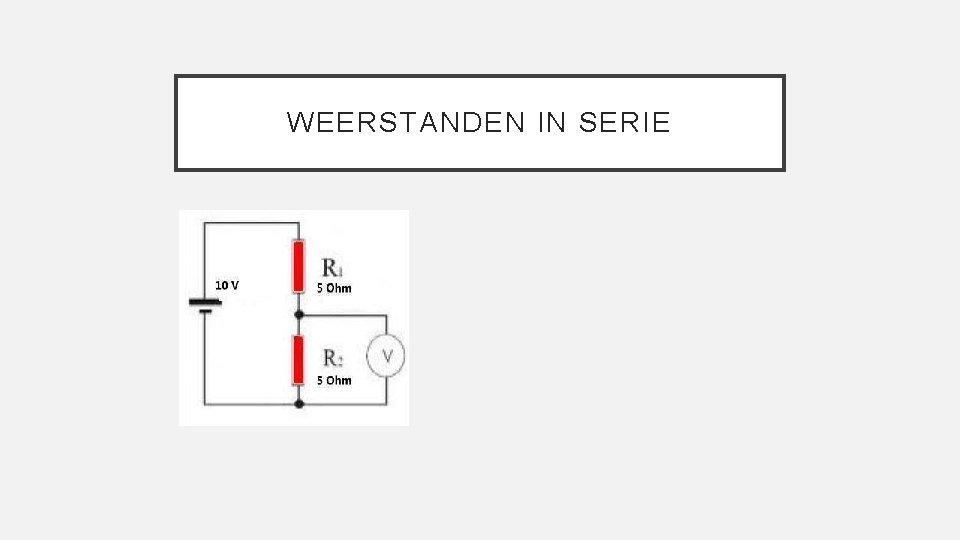 WEERSTANDEN IN SERIE 