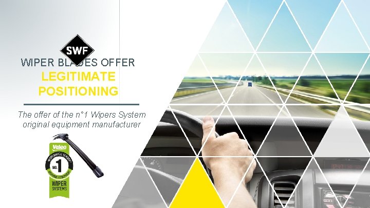 WIPER BLADES OFFER LEGITIMATE POSITIONING The offer of the n° 1 Wipers System original