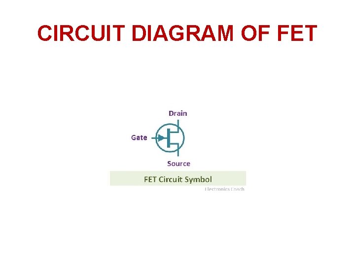 CIRCUIT DIAGRAM OF FET CIRCUIT DIAGRAM OF FET