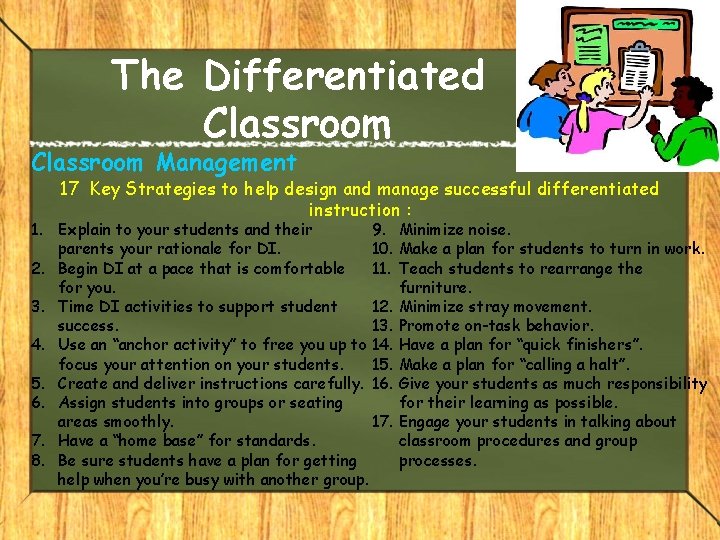 The Differentiated Classroom Management 17 Key Strategies to help design and manage successful differentiated