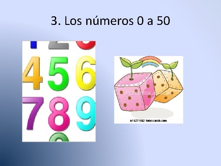 3. Los números 0 a 50 